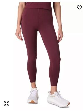 Sweaty Betty High-Rise 7/8 Leggings in Burgundy Plum